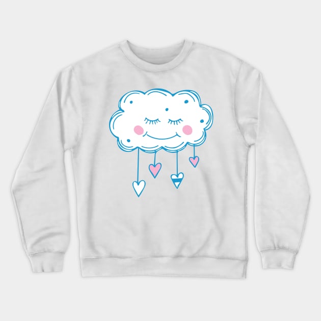 Sleepy little cloud Crewneck Sweatshirt by Jacqueline Hurd